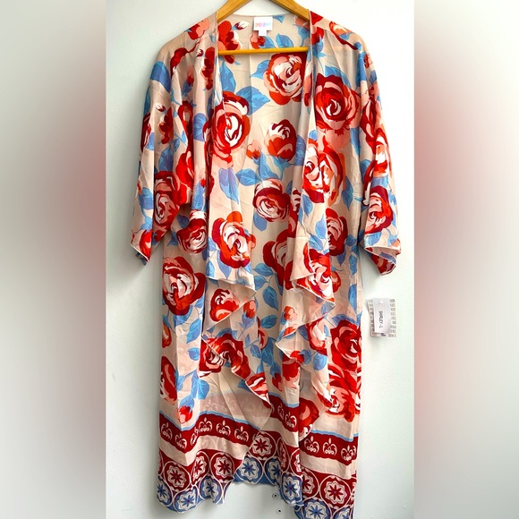 LULAROE “Shirley” womens large chiffon kimono - Picture 2 of 6